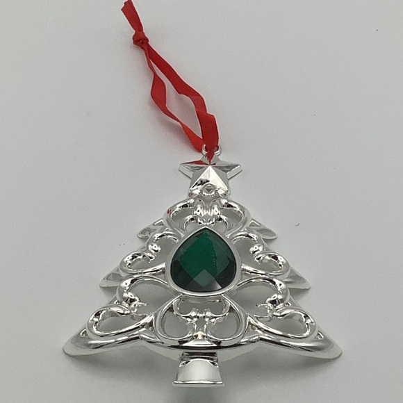 Lenox Bejeweled Silver- Plated Tree Ornament - Picture 1 of 7